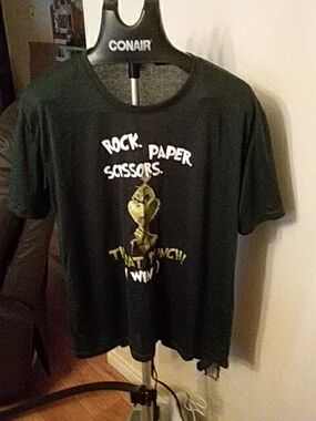 Grinch Graphic Tee - Rock Paper Scissors 3X